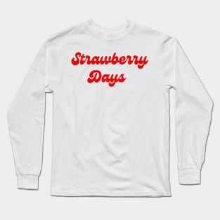 Red Font strawberry days pleasant grove utah Long Sleeve T-Shirt